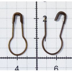 Pear Safety Pins 21 mm old brass stainless/1000pcs.