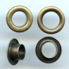 Eyelets of brass with Washer 8 mm short Barrel art. OMS08KP old brass/100 pcs.