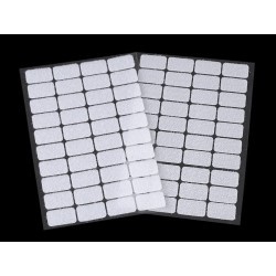 Hook and Loop Rectangles 15x25 mm white, self-adhesive/40 pairs