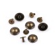 Decorative screw rivets 13/6 mm old brass/20 pcs.