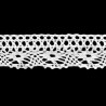 Cotton Lace Trim art.C080/16mm, white/1 m
