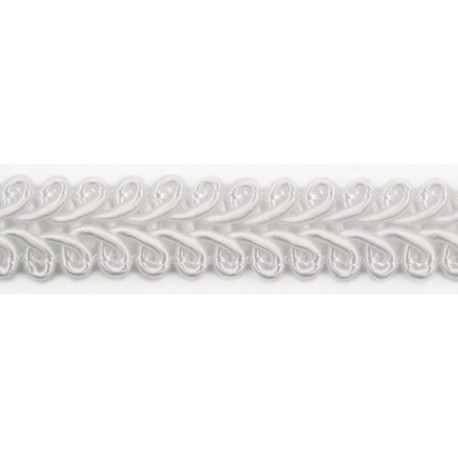 Rayon braid Trim TWB-09, color - pearl/1m