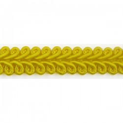 Rayon braid Trim TWB-09, color - yellow/1m