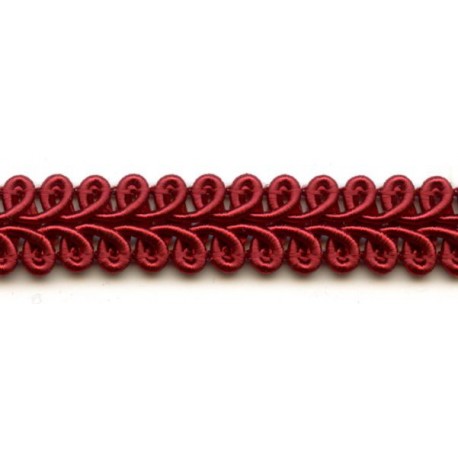 Rayon braid Trim TWB-09, color - burgundy/1m