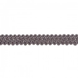 Rayon braid Trim TWB-09, color - dark gray/1m