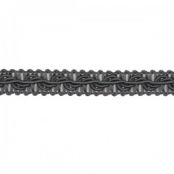 Rayon braid Trim TWB-12, color - dark grey/1m