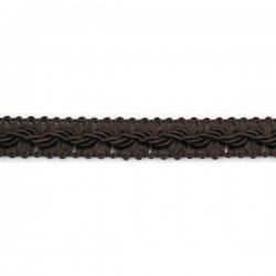 Rayon braid Trim TWB-12, color - dark brown/1m