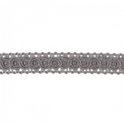 Rayon braid Trim TWB-13, color - silver/1m