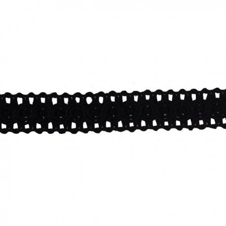 Rayon braid Trim TWB-13, color - black/1m