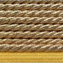 Piping Trim FI-7/FT with metallic yarn, color - gold/1 m
