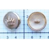 Metallic button "Crown", size 23mm (36), color - gold/1pc.