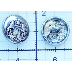 Metallic button "Arms", size 15mm (24"), color-nickel/1pc.