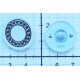 Metallic button "Chain", size 20mm (32"), color-white/nickel/1pc.
