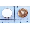 Metallic button "Coin", size 15mm (24"), color-gold/1pc.