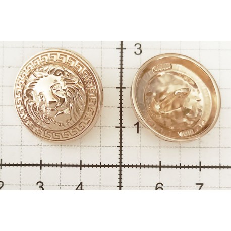 Metallic button "Lion", size 23mm (36"), color-gold/1pc.