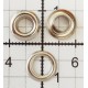 Eyelets with Washers 5mm short Barrel, brass, art. OMS05KP, nickel/100 pcs.