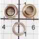 Eyelets with Washers 5mm long Barrel, brass, art. OMS05DP, nickel/100 pcs.