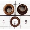 Eyelets with Washers 5mm long Barrel, brass, art. OMS05DP, old brass/100 pcs.