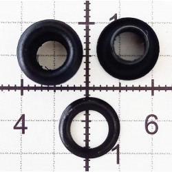 Eyelets with Washers 5mm long Barrel, brass, art. OMS05DP, black/100 pcs.