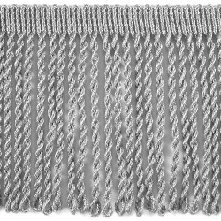 Fringes made of twisted viscose plait art.WPK-80mm, color - silver/1m
