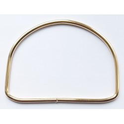 Handle for bags, D-ring 120/90/5 mm, gold/1pc.