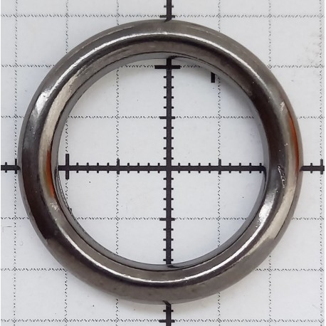 Welded Round Ring 20mm art.OZK20/3.5mm black nickel/1 pc.