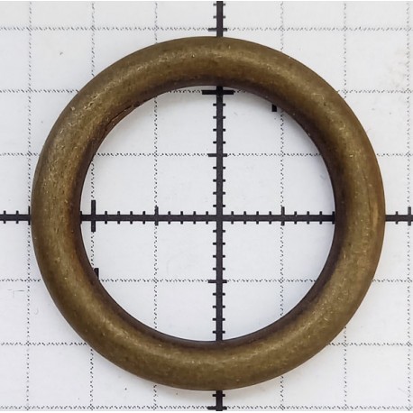 Welded Round Ring 20 mm art. OZK20/3.5mm old brass/1pc.