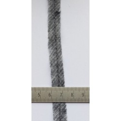 Prasiūto įstrižo flizelino armuota, klijuojama sutvirtinimo juostelė, 12 mm pločio, pilka/100m