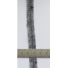 Prasiūto įstrižo flizelino armuota, klijuojama sutvirtinimo juostelė, 12 mm pločio, pilka/100m