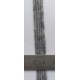 Prasiūto flizelino klijuojama sutvirtinimo juostelė, 10 mm pločio, pilka/100m
