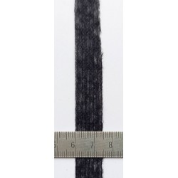 Prasiūto flizelino klijuojama sutvirtinimo juostelė, 15 mm pločio, juoda/200m