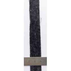 Prasiūto flizelino klijuojama sutvirtinimo juostelė, 20 mm pločio, juoda/200m