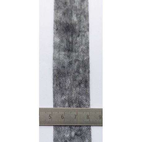 Flizelininė klijuojama sutvirtinimo juostelė, 30 mm pločio, pilka/200m