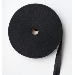 Polyester Knit Tape 20 mm black/50 m