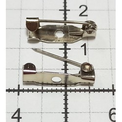 Brooch Back Bar Pins 15 mm nickel/1 pc.
