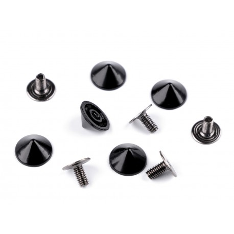 Decorative screw rivets 9.5/6 mm black/20 pcs.