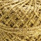 Decorative braided metallic string PR-2.5x6/2.5 mm, color 103 - gold/50 m