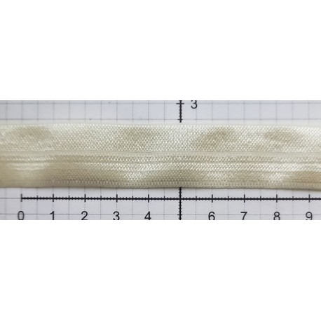 Woven elastic with fold 20mm ecru/1m