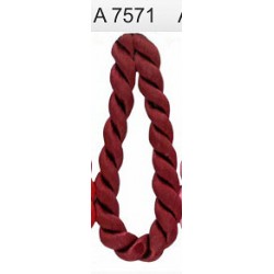 Twisted satin cord 2mm, color A7571 - bordeaux/1m