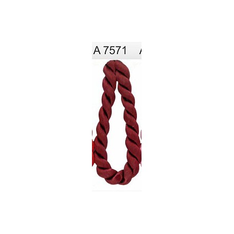 Twisted satin cord 2mm, color A7571 - bordeaux/1m
