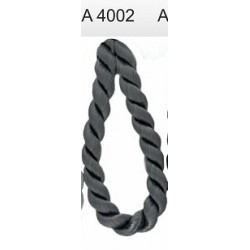 Twisted satin cord 2mm, color A4002 - dark grey/1m