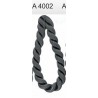 Twisted satin cord 2mm, color A4002 - dark grey/1m