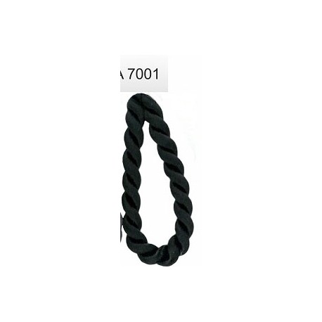 Twisted satin cord 2mm, color A7001 - black/1m