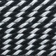 Twisted satin cord 3.2 mm 2 strands art. WS-3,2, color - black/white/1 m