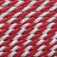 Sukta satininė 3.2 mm virvutė, art. WS-3,2, spalva - raudona/balta/1m