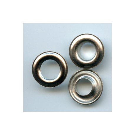 Eyelets with Washer 10 mm art.10P, brass, nickel plated/50 pcs.