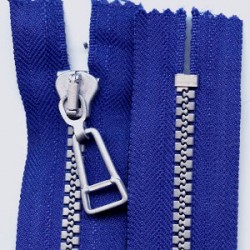 Plastic Zipper close-end P6 25 cm color T-20- royal/eilver teeths/1 pc.