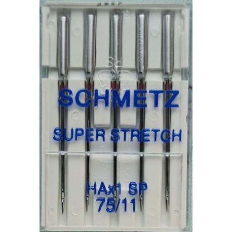 Overlock Needles HAx1 SP Size 75/11/5 pcs./Super Stretch