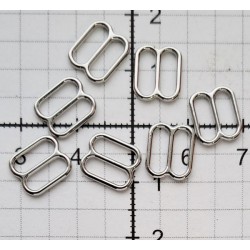 Reguliatoriai metaliniai petnešėlėms, 10 mm, sidabro sp., be nikelio/2 vnt.