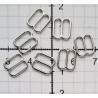 Bra metallic Adjuster 10 mm silver, nickel free/2 pcs.